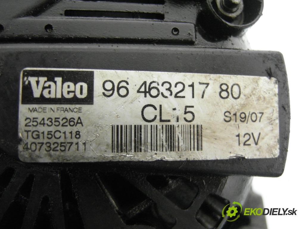 CITROEN XSARA PICASSO (N68) MINIVAN 2005 80,00 1.6 HDi - 9HZ (DV6TED4) 1560,00 Alternátor 9646321780 ; 2543526A ; TG15C118 (Alternátor)