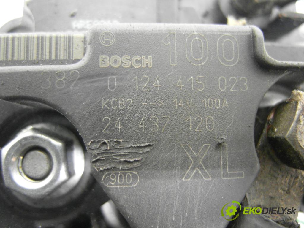 OPEL MERIVA A nadwozie wielkoprzestrzenne (MPV) (X03) MINIVAN 2005 66,00 1.4 16V Twinport - Z 14 XEP 1364,00 Alternátor 0124415023 ; 24437120 (Alternátor)
