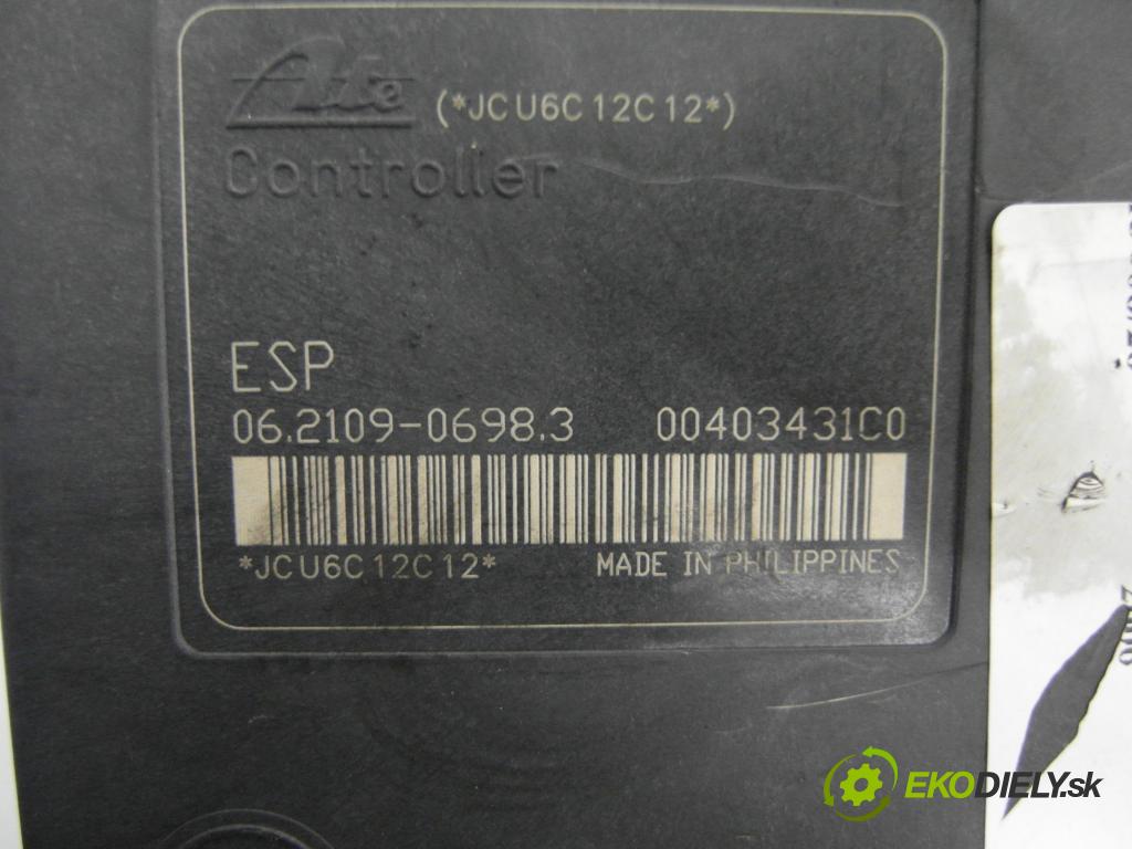 MAZDA 3 (BK) HB 2006 79,00 1.6 - Z6 1598,00 Pumpa ABS 06210906983 ; 6N612C405AA ; 06210204774 (Pumpa ABS)