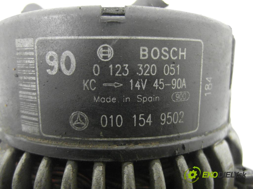 MERCEDES-BENZ VITO Skrzynia (638) FURGON 2001 90,00 112 CDI 2.2 (638.094) - OM 611.980 2151,00 Alternátor 0123320051 ; 0101549502 (Alternátor)