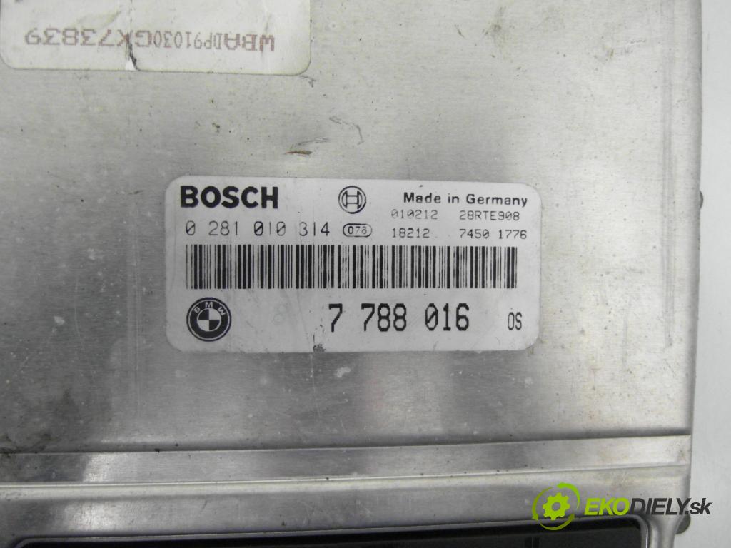 BMW 5 (E39) SEDAN 2000 135,00 530 d - M57 D30 (306D1) 2926,00 Riadiaca jednotka Motor 0281010314 ; 7788016 ; 28RTE908