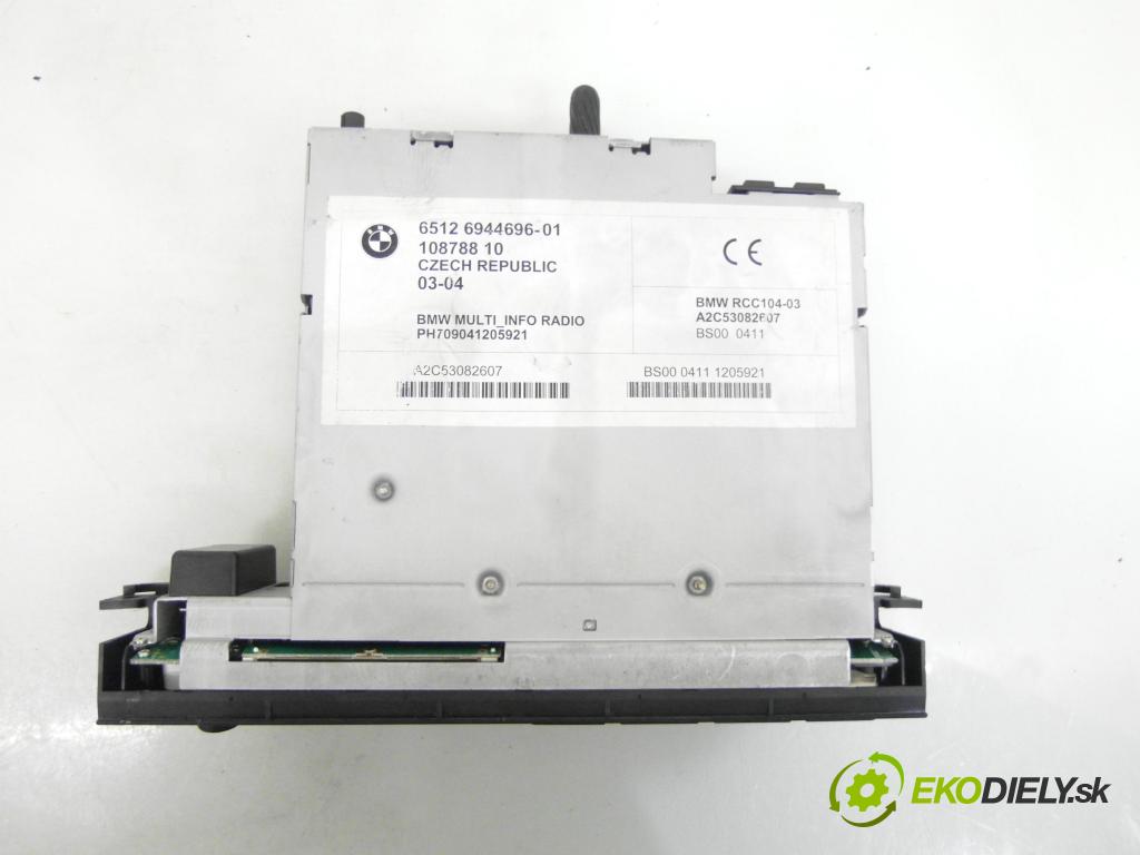 BMW 3 (E46) SEDAN 2004 110,00 320 d 150 - M47 D20 (204D4) 1995,00 RADIO Modul 6944696 ; 10878810