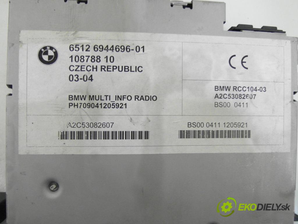 BMW 3 (E46) SEDAN 2004 110,00 320 d 150 - M47 D20 (204D4) 1995,00 RADIO Modul 6944696 ; 10878810