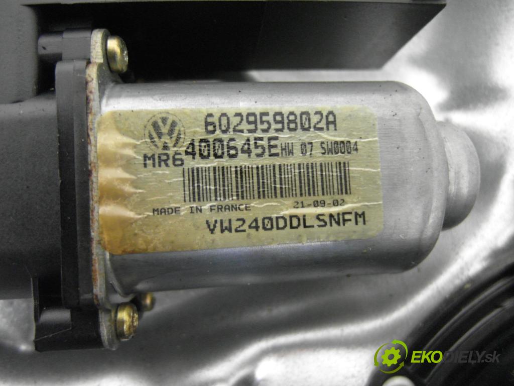 VW POLO (9N_) HB 2002 47,00 1.2 12V 64 - AZQ 1198,00 Mechanizmus okien 6Q4837401H ; 6Q2959802A