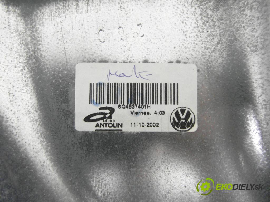 VW POLO (9N_) HB 2002 47,00 1.2 12V 64 - AZQ 1198,00 Mechanizmus okien 6Q4837401H ; 6Q2959802A