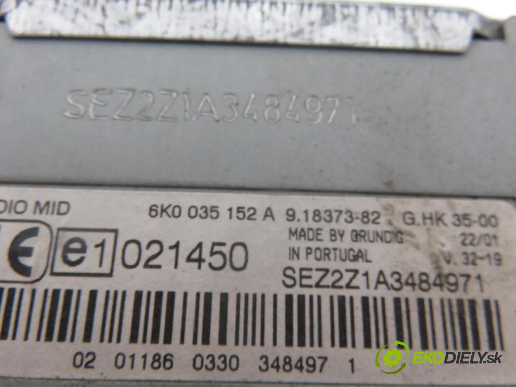 SEAT IBIZA II (6K1) HB 2001 50,00 1.9 SDI - AQM 1896,00 RADIO Modul 6K0035152A