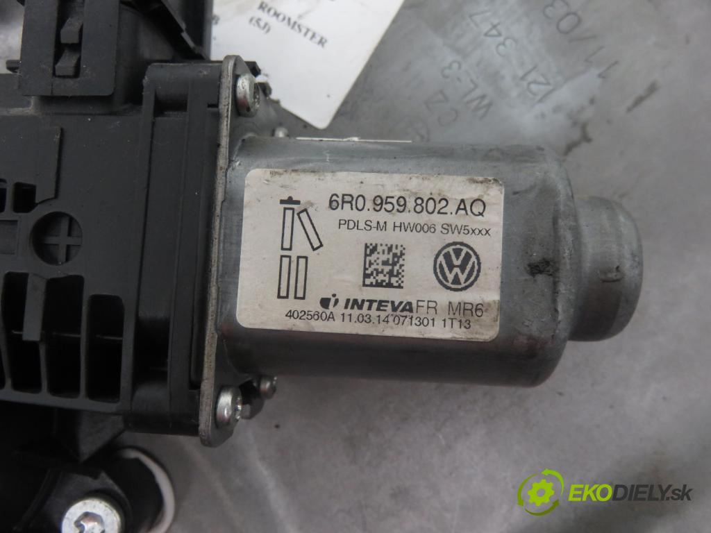 SKODA ROOMSTER (5J) KOMBIVAN 2014 66,00 1.6 TDI - CAYB 1598,00 Mechanizmus okien 6R0959802AQ