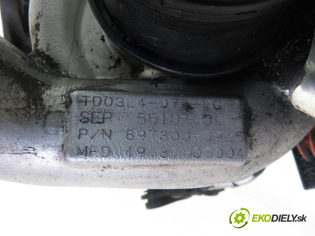 OPEL MERIVA A nadwozie wielkoprzestrzenne (MPV) (X03) MINIVAN 2006 74,00 1.7 CDTI 100 - Z 17 DTH 1686,00 Turbodúchadlo 8973000925 ; 4913106004 ; TD03L4071TVG (Turbodúchadlo (kompletné))