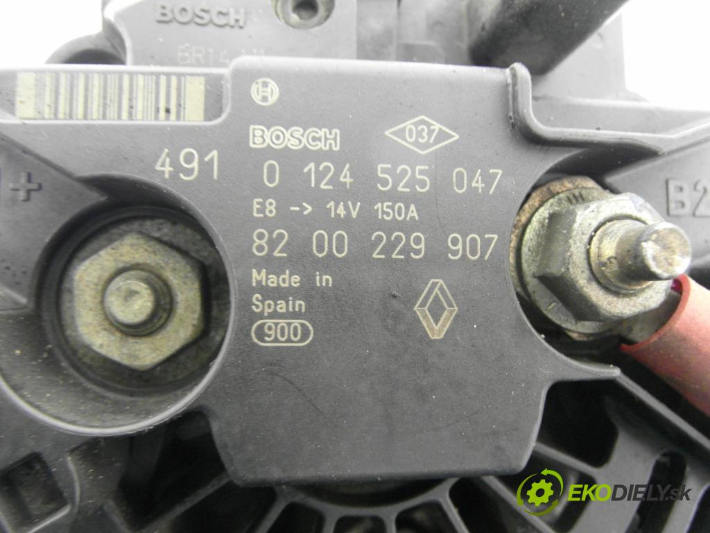 RENAULT LAGUNA II (BG0/1_) LIFTBACK 2004 79,00 1.9 dCi 107 - F9Q 754 1870,00 Alternátor 0124525047 ; 8200229907 (Alternátor)
