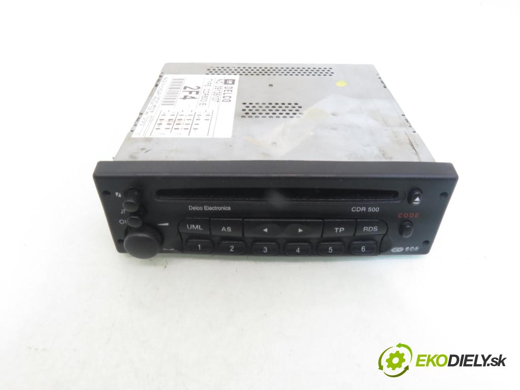 OPEL ZAFIRA A Nadwozie Wielkopojemne (MPV) (T98)  MINIVAN 1999 85,00 1.8 16V 116 - X 18 XE1 1796,00 RADIO CD 09136107 ; CRD500E