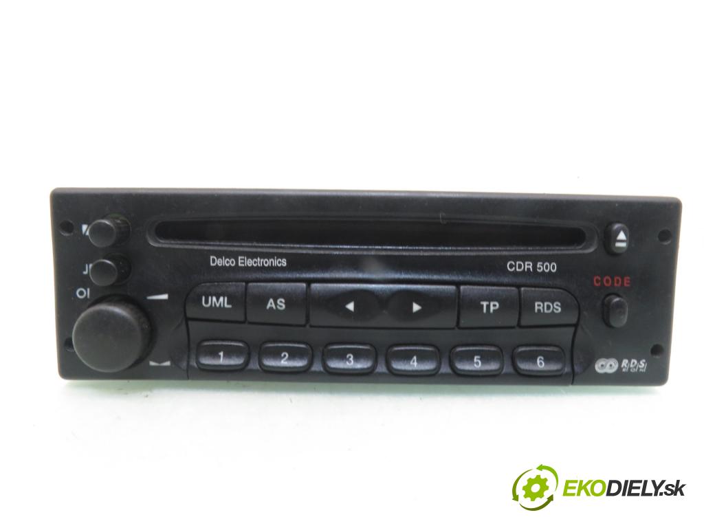 OPEL ZAFIRA A Nadwozie Wielkopojemne (MPV) (T98)  MINIVAN 1999 85,00 1.8 16V 116 - X 18 XE1 1796,00 RADIO CD 09136107 ; CRD500E
