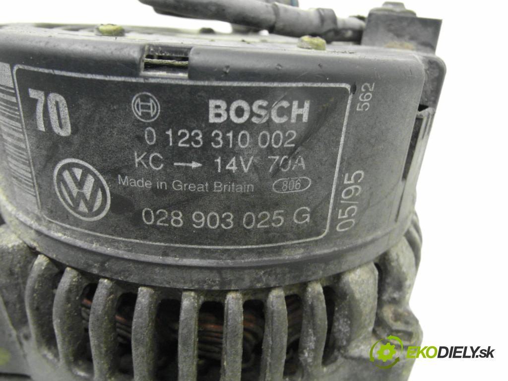 SEAT IBIZA II (6K1) HB 1995 44,00 1.4 i - ABD 1390,00 Alternátor 0123310002 ; 028903025G (Alternátor)