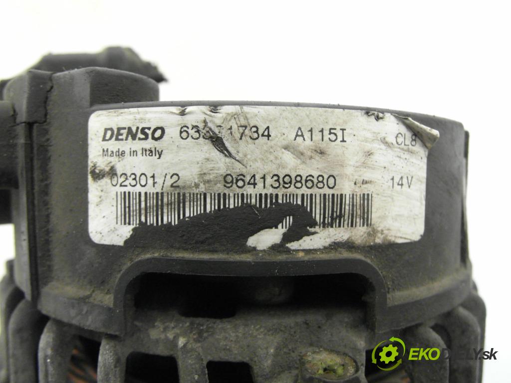 PEUGEOT 206 liftback (2A/C) HB 1999 44,00 1.1 60 - HFZ 1124,00 Alternátor 9641398680 ; 63321734 (Alternátor)