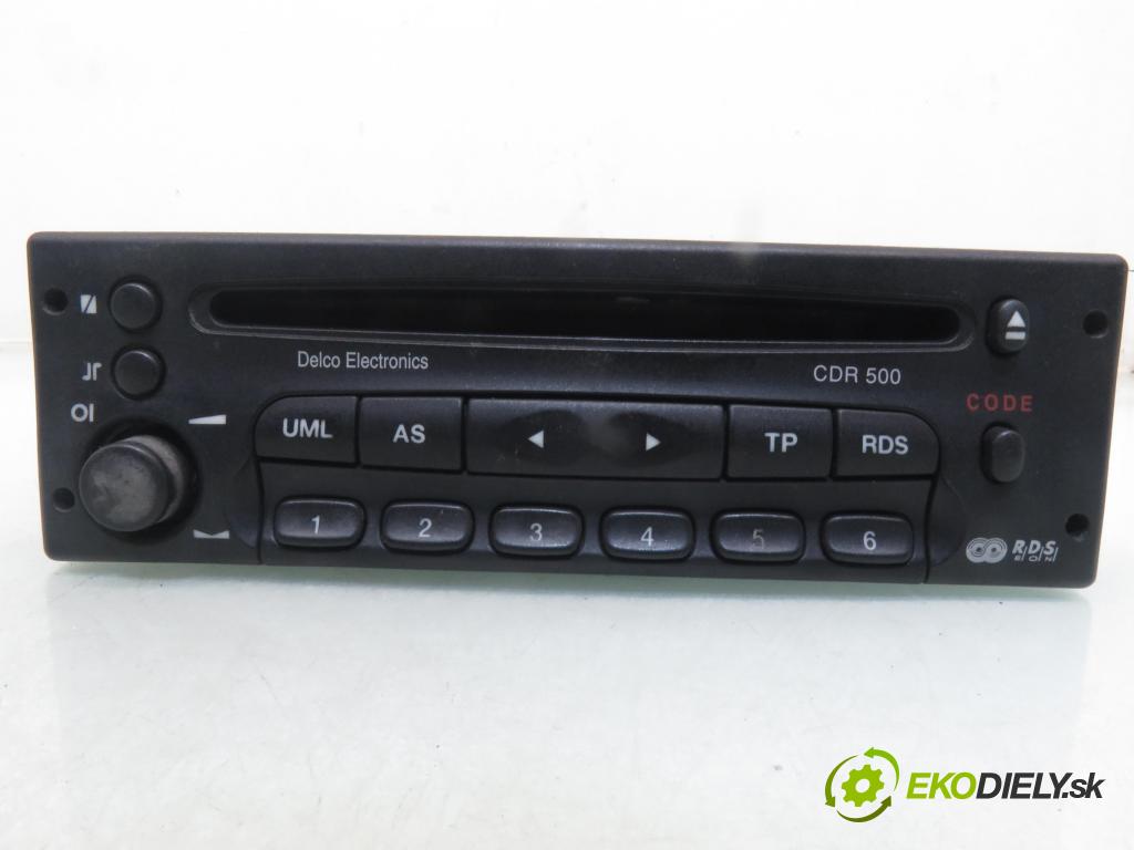 OPEL ZAFIRA A Nadwozie Wielkopojemne (MPV) (T98) MINIVAN 2000 60,00 2.0 DI - X 20 DTL 1995,00 RADIO CD 90566821 ; CDR500D