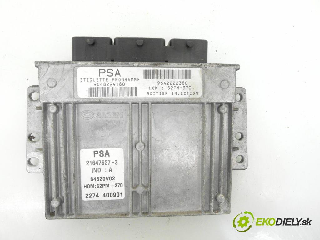 CITROEN C3 I (FC_) HB 2002 54,00 1.4 i - KFV (TU3JP) 1360,00 řídící jednotka motora 9648294180 ; 9642222380 ; 216476273