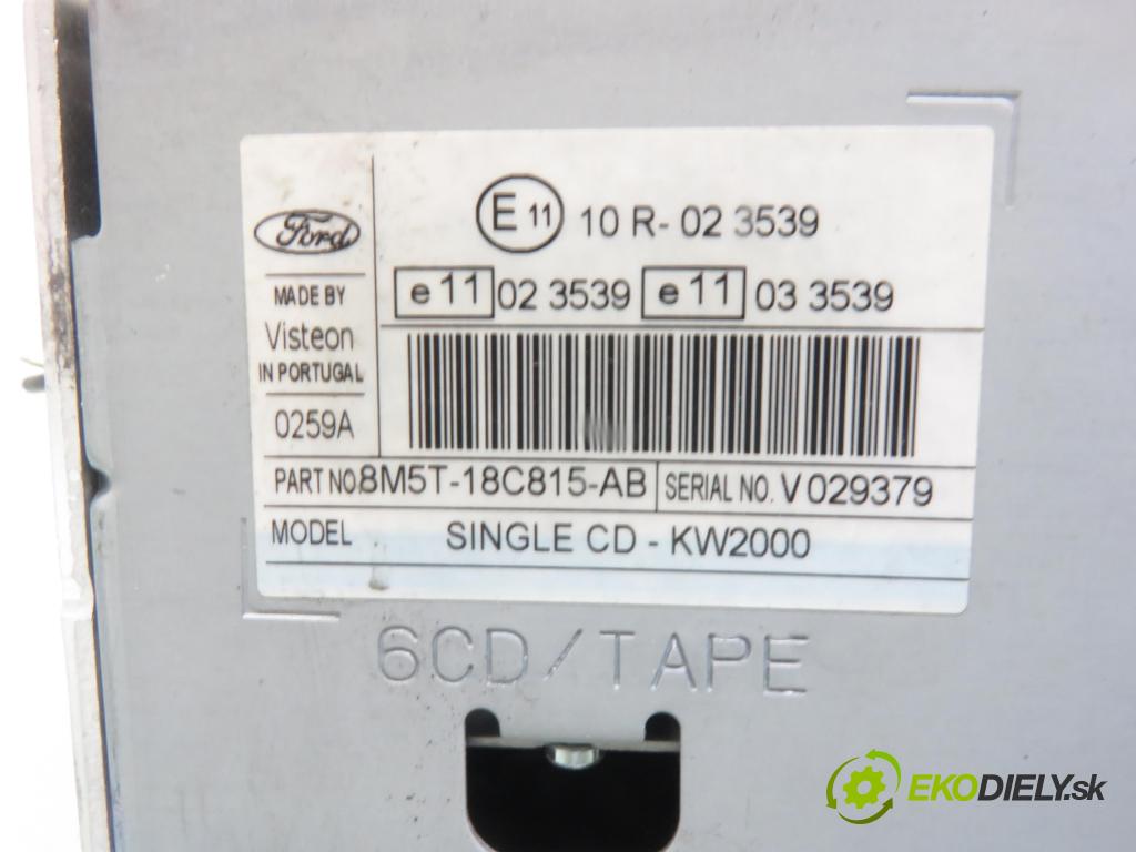 FORD FOCUS II (DA_, HCP) HB 2008 85,00 1.8 TDCi 115 - KKDA 1753,00 RADIO CD V029379 ; 8M5T18C815AB