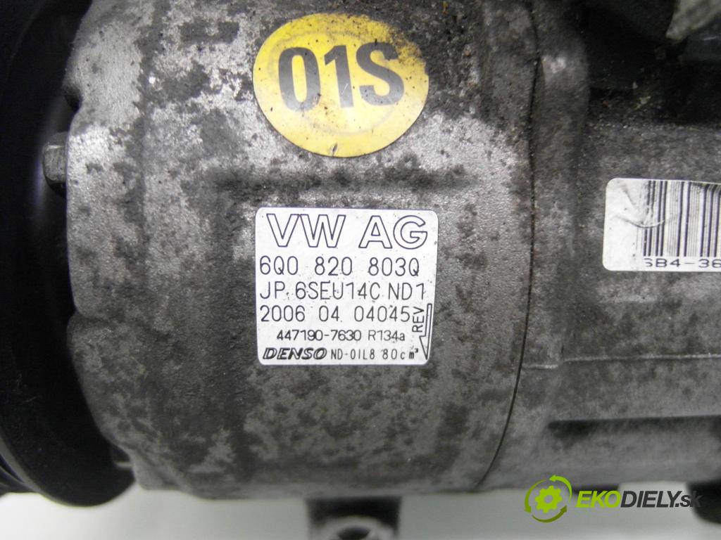 SKODA ROOMSTER (5J) KOMBIVAN 2007 59,00 1.4 TDI - BMS 1422,00 KOMPRESOR: klimatizácie 6Q0820803Q ; 6SEU14CND1 (Kompresor klimatizácie)