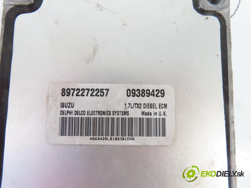 OPEL CORSA C (X01) HB 2001 55,00 1.7 DTI - Y 17 DT 1686,00 řídící jednotka motora 8972272257 ; 09389429