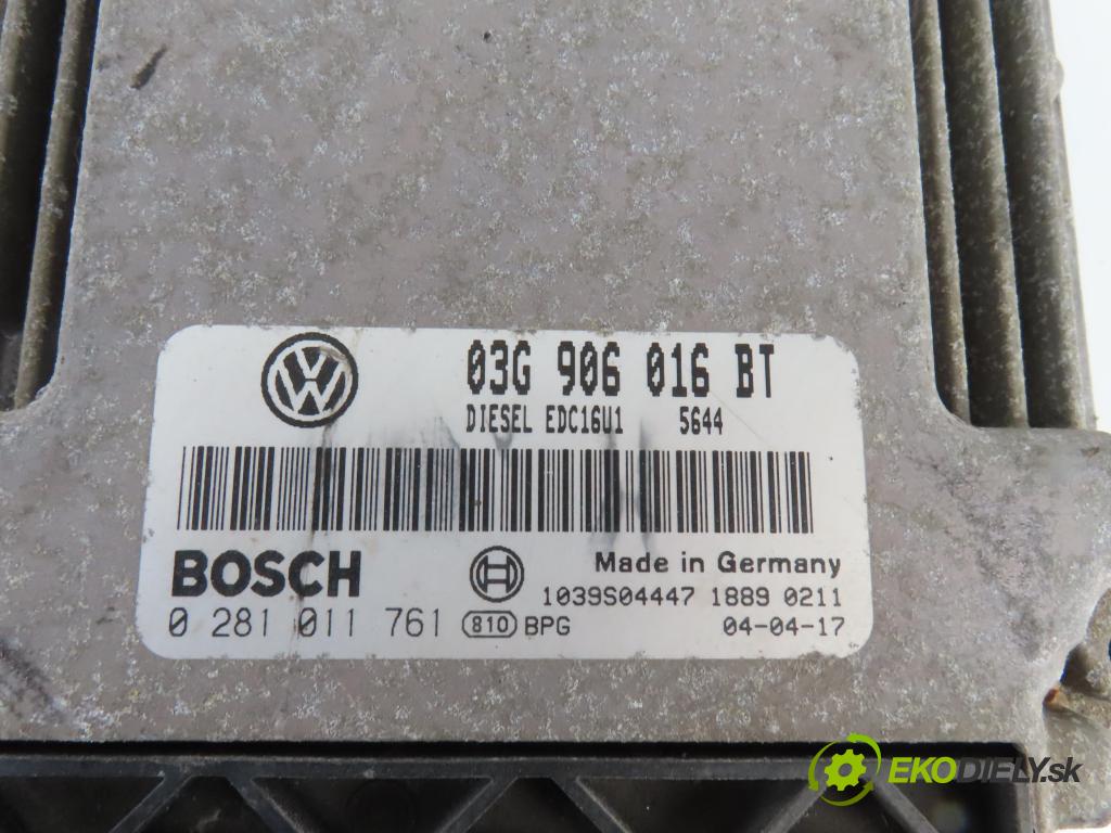 VW TOURAN (1T1, 1T2) MINIVAN 2004 74,00 1.9 TDI - AVQ 1896,00 řídící jednotka motora 03G906016BT ; 0281011761