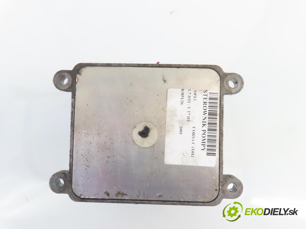 OPEL CORSA C (X01) HB 2001 55,00 1.7 DTI - Y 17 DT 1686,00 řídící jednotka pumpy 8971891360 ; 16267710