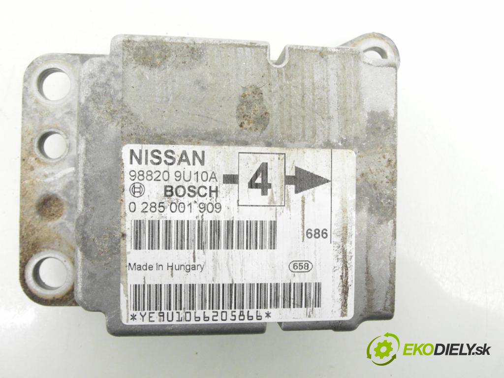 NISSAN NOTE (E11, NE11) HB 2006 63,00 1.5 dCi - K9K 276 1461,00 MODUL air BAG 988209U10A ; 0285001909