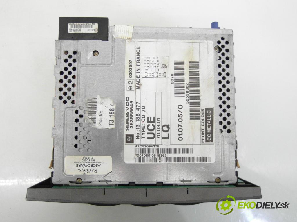 OPEL VECTRA C Kombi (Z02) KOMBI 2006 110,00 1.9 CDTI - Z 19 DTH 1910,00 RADIO CD 383555646 ; 13188477 ; 24461295