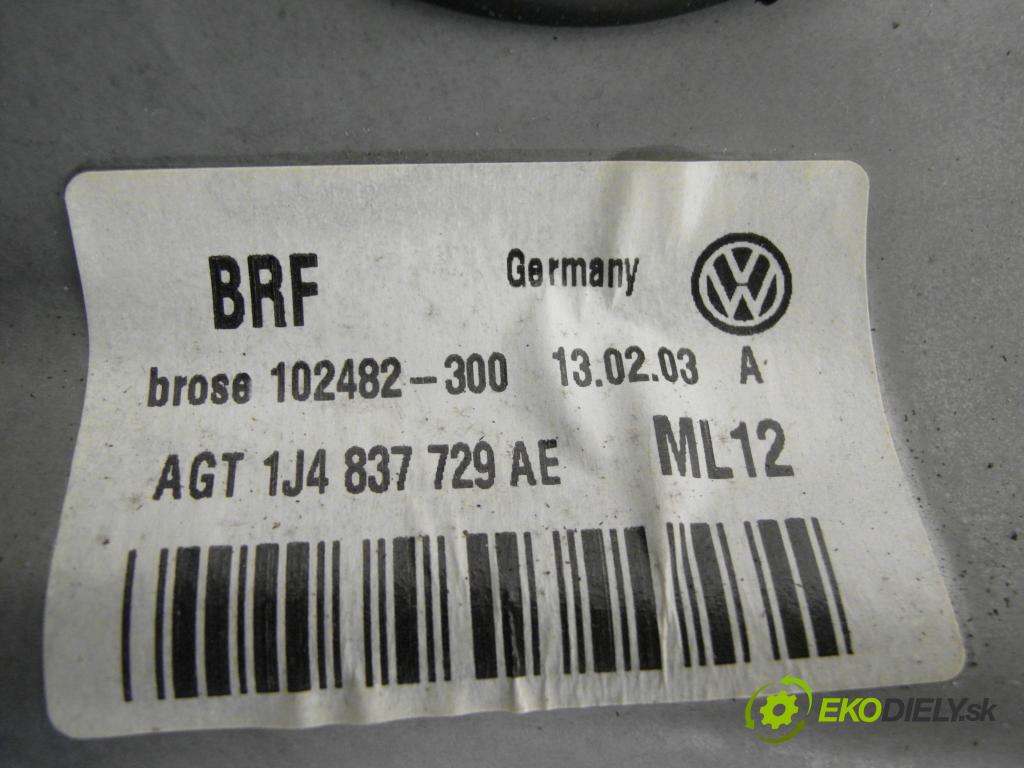 VW GOLF IV (1J1) HB 2003 55,00 1.4 16V - AHW 1390,00 mechanismus oken 1J4837755E ; 1J4837729AE ; 1C1959801A