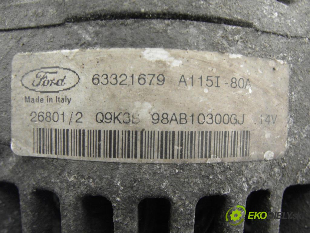 FORD FOCUS (DAW, DBW) HB 2001 74,00 1.6 16V 100 - FYDA 1596,00 Alternátor 98AB10300GJ ; 63321679 ; Q9K3B (Alternátor)