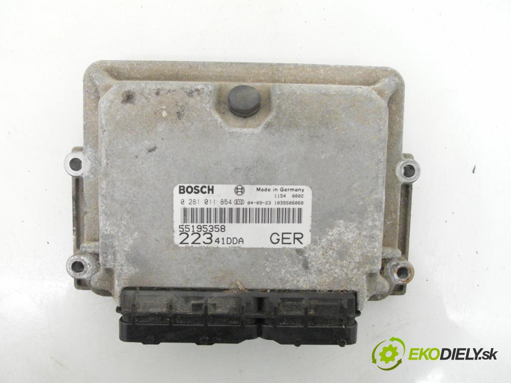 FIAT DOBLO Cargo (223_) KOMBIVAN 2004 74,00 1.9 JTD (223ZXE1A) - 182 B9.000 1910,00 řídící jednotka motora 0281011854 ; 55195358