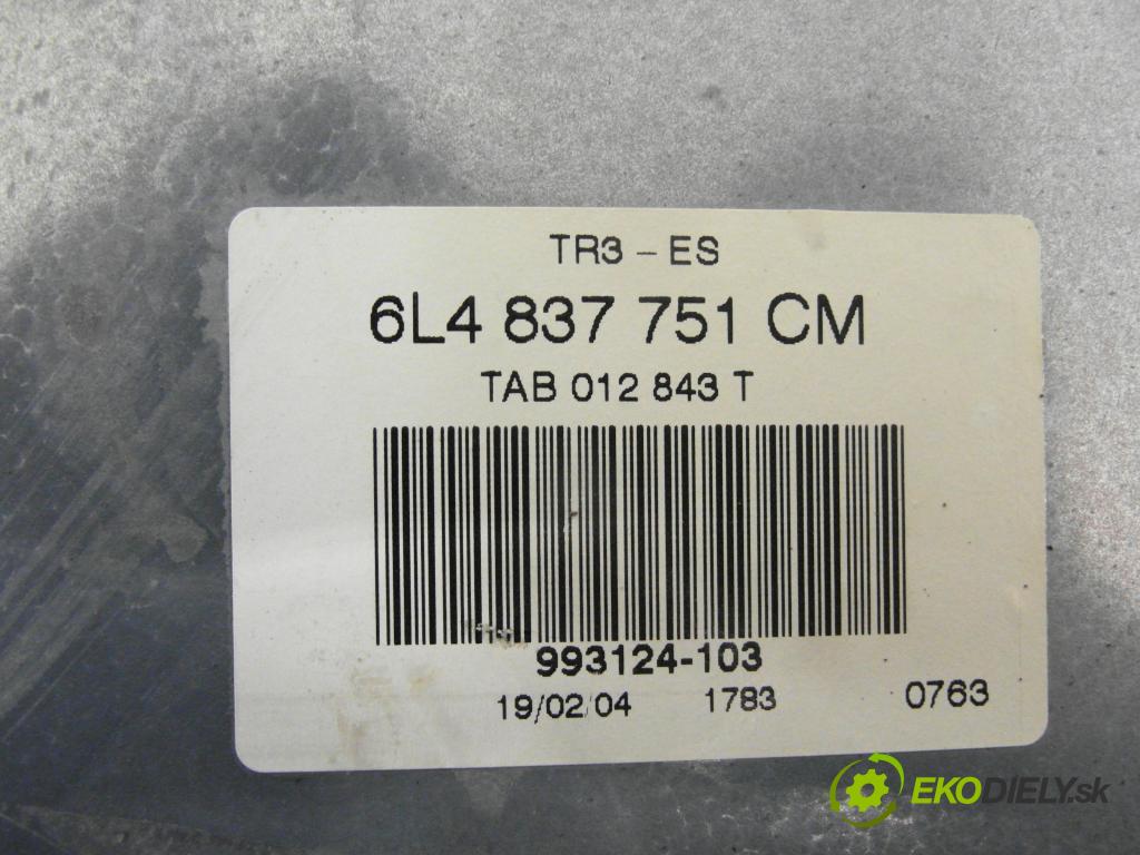 SEAT CORDOBA (6L2) SEDAN 2004 55,00 1.4 16V - BBY 1390,00 mechanismus oken 6L4837755P ; 6Q2959802A ; 6L4837751CM