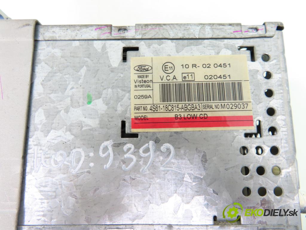 FORD FIESTA V (JH_, JD_) HB 2005 66,00 1.6 TDCi - HHJA 1560,00 RADIO CD 4S6118C815AB