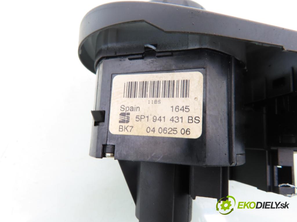 SEAT ALTEA (5P1) MINIVAN 2004 75,00 1.6 - BGU 1595,00 přepínač světla 5P1941431BS ; 5P0919094A