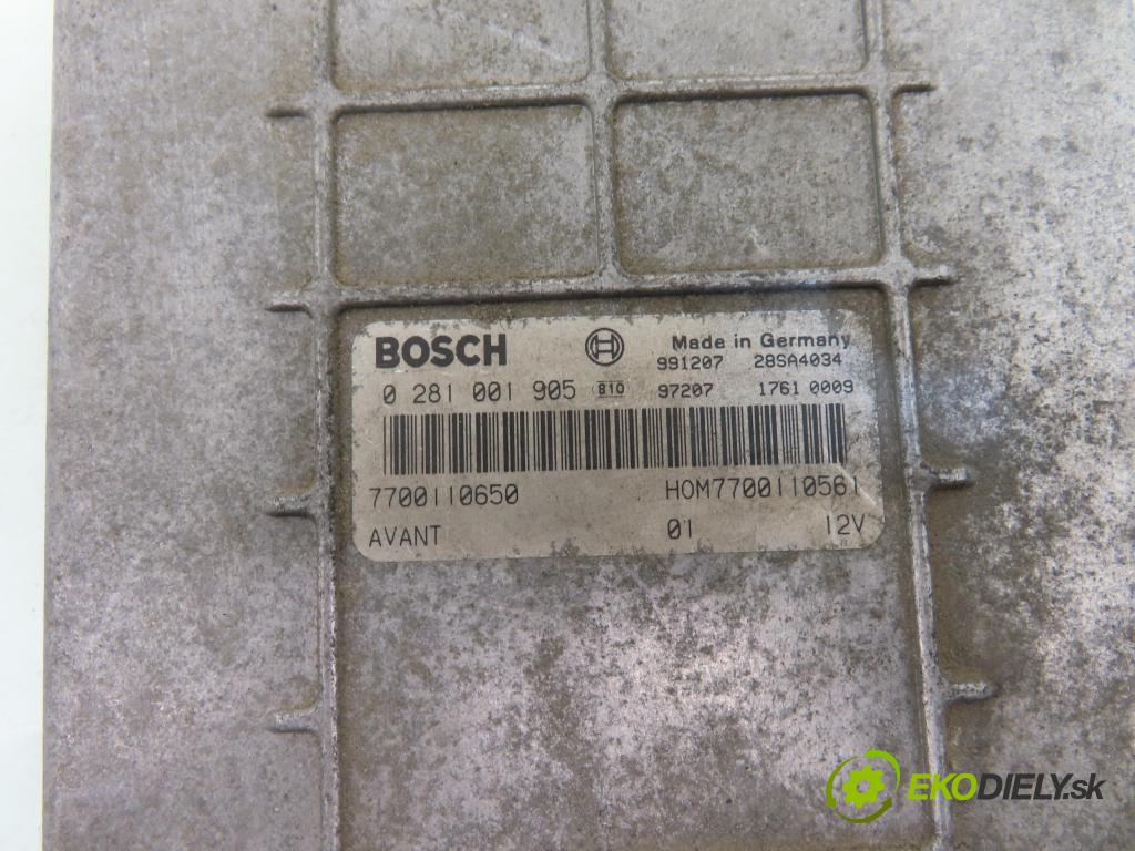 RENAULT LAGUNA I (B56_, 556_) LIFTBACK 1998 72,00 1.9 dTi (B56J) - F9Q 710 1870,00 Riadiaca jednotka Motor 0281001905 ; 7700110650 ; HOM7700110561