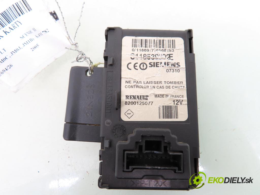 RENAULT SCENIC II (JM0/1_) MINIVAN 2005 83,00 1.6 (JM0C, JM0J, JM1B) - K4M 782 1598,00 CZYTNIK KARTY: S118539002E ; 8200125077
