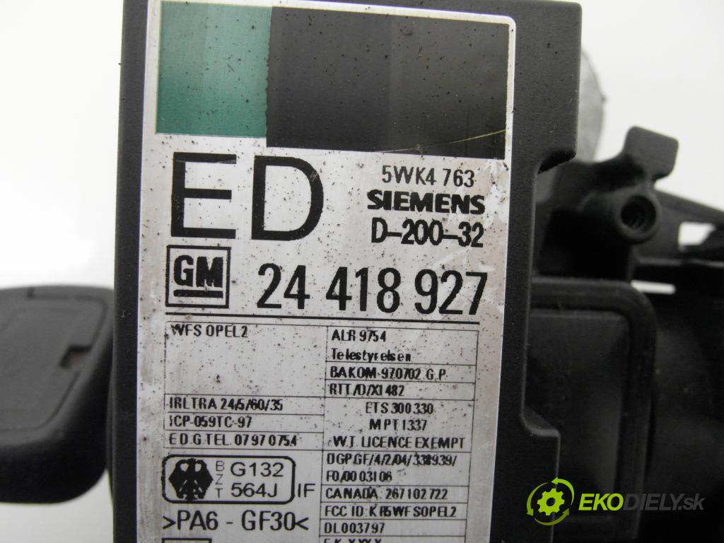 OPEL ZAFIRA A Nadwozie Wielkopojemne (MPV) (T98)  MINIVAN 2000 74,00 1.6 16V - X 16 XEL 1598,00 spínačka / imobilizéra IMMO / řídící jednotka 16250009 ; 24418927