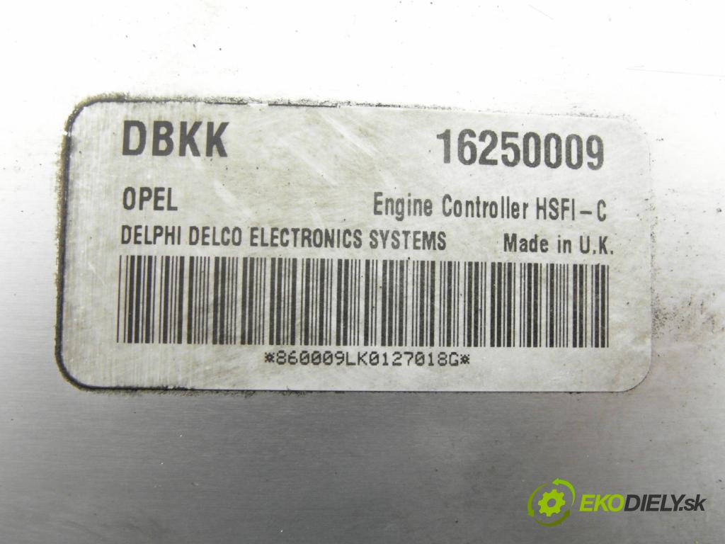 OPEL ZAFIRA A Nadwozie Wielkopojemne (MPV) (T98)  MINIVAN 2000 74,00 1.6 16V - X 16 XEL 1598,00 spínačka / imobilizéra IMMO / řídící jednotka 16250009 ; 24418927