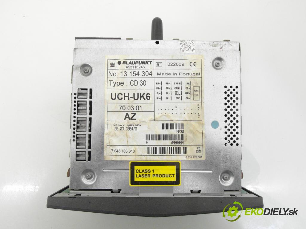 OPEL ASTRA H GTC (L08) COUPE 2005 77,00 1.6 - Z 16 XE1 1598,00 RADIO CD 13154304 ; 453116246 ; 13111165
