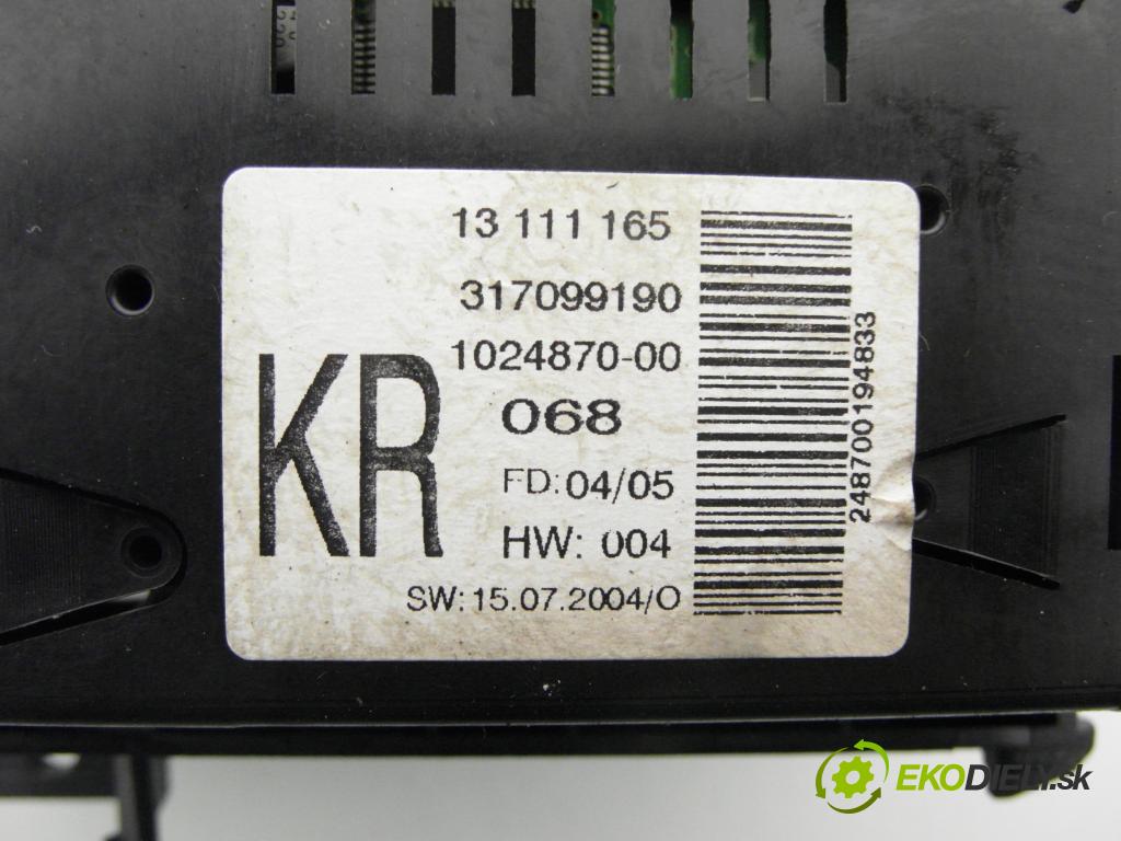 OPEL ASTRA H GTC (L08) COUPE 2005 77,00 1.6 - Z 16 XE1 1598,00 RADIO CD 13154304 ; 453116246 ; 13111165