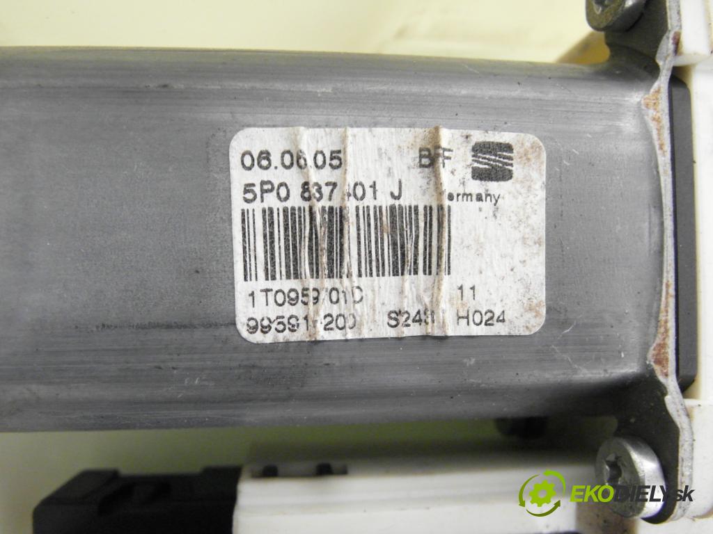 SEAT ALTEA (5P1) MINIVAN 2004 75,00 1.6 - BGU 1595,00 mechanismus oken 1K0959793H ; 5P0837401J