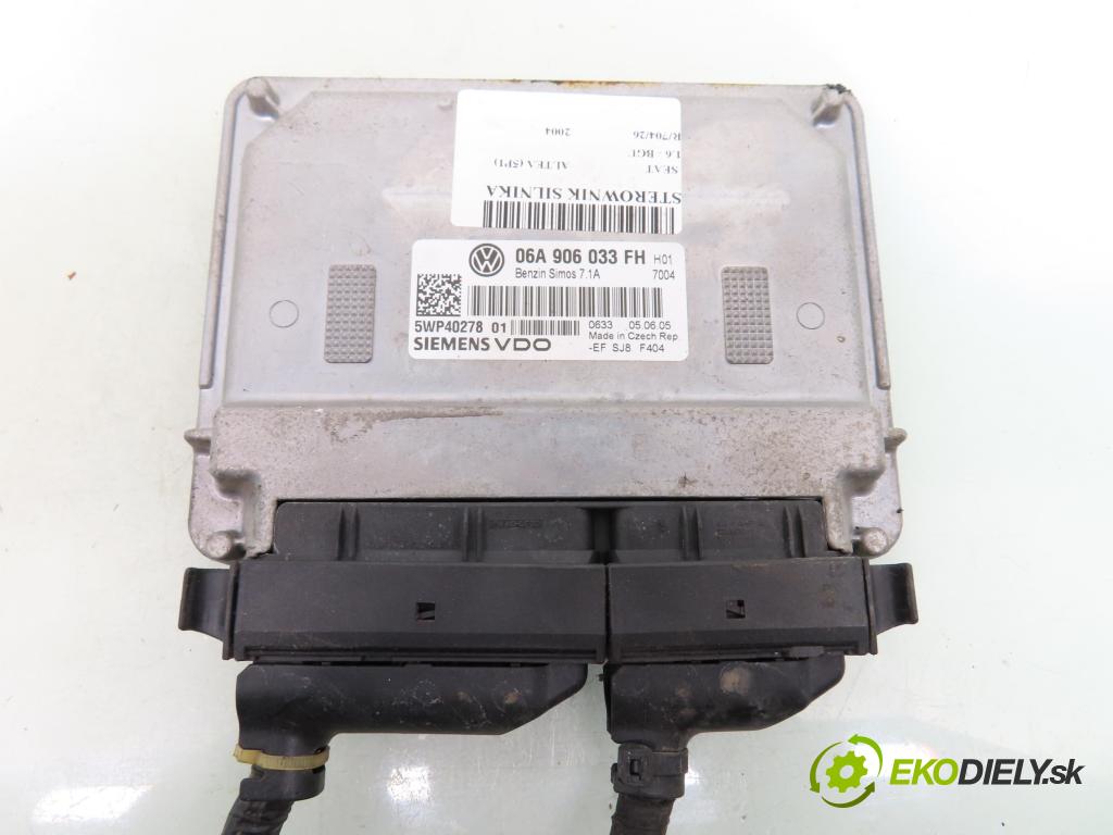 SEAT ALTEA (5P1) MINIVAN 2004 75,00 1.6 - BGU 1595,00 řídící jednotka motora 06A906033FH ; 5WP4027801