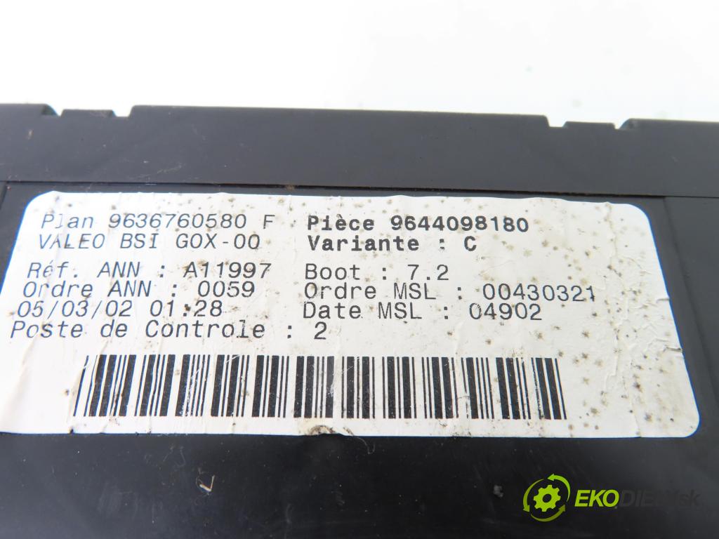 PEUGEOT 307 (3A/C) HB 2000 79,00 2.0 HDi 110 - RHS (DW10ATED) 1997,00 MODUL BSI 9644098180 ; 9636760580F