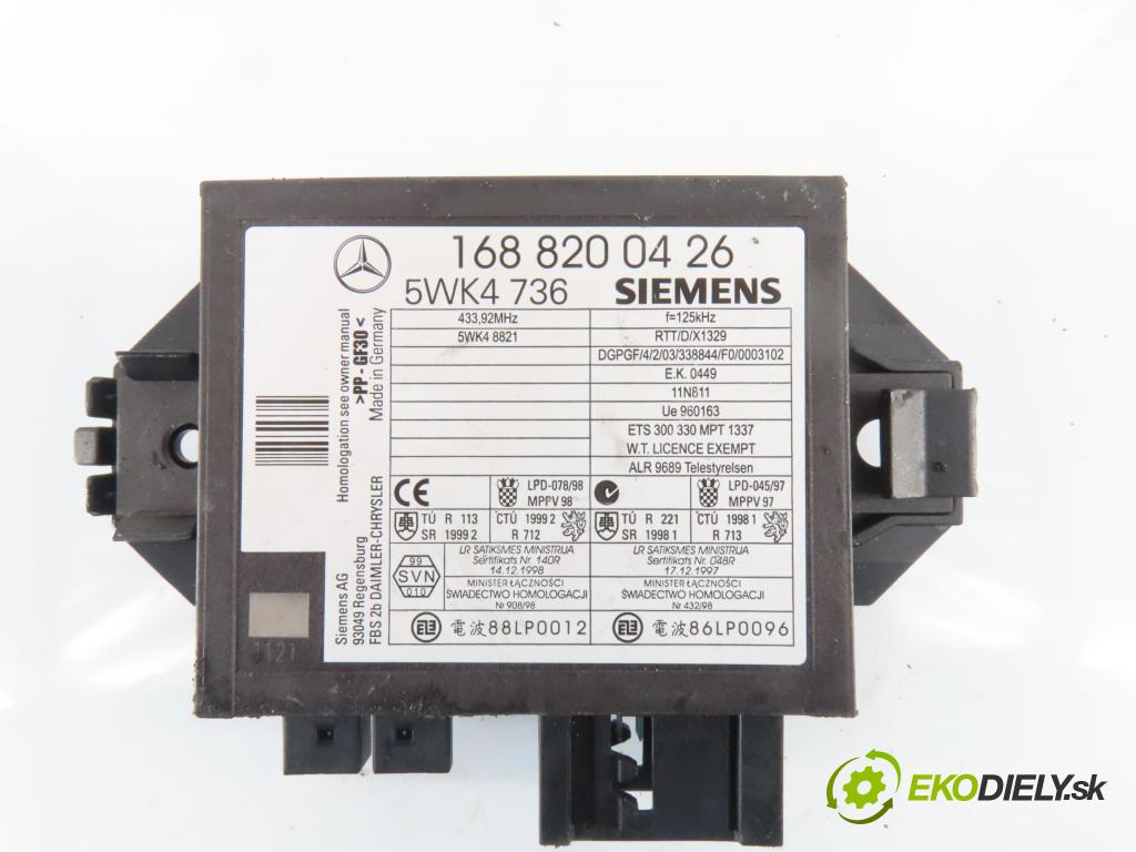 MERCEDES-BENZ KLASA A (W168) HB 2002 75,00 1.6 102 A 160  M 166.960 1598,00 spínačka A1684600916 ; 1688200426 (Spínací skříňka)
