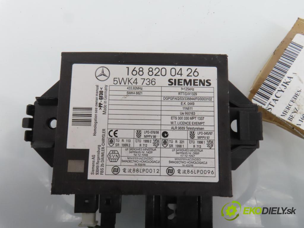 MERCEDES-BENZ KLASA A (W168) HB 2002 75,00 1.6 102 A 160  M 166.960 1598,00 spínačka A1684600916 ; 1688200426 (Spínací skříňka)