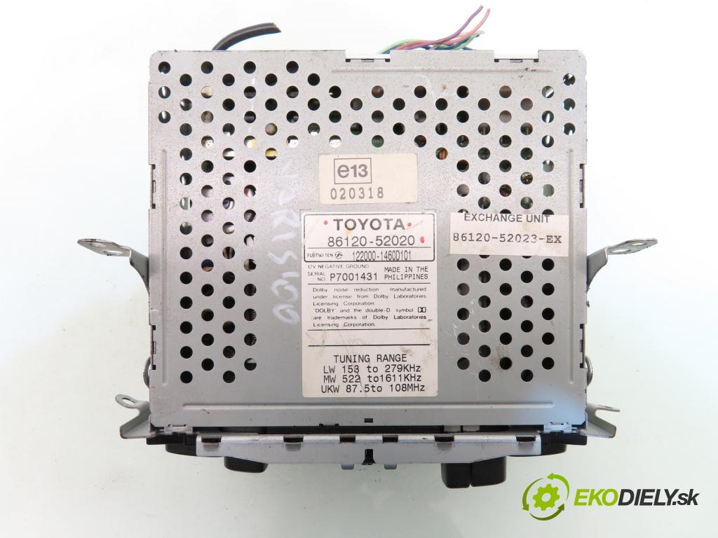 TOYOTA YARIS (_P1_) HB 2000 50,00 1.0 (SCP10_) - 1SZ-FE 998,00 RADIO modul 8612052020
