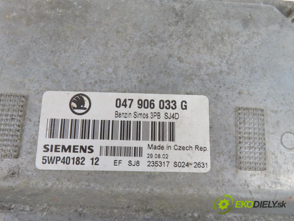 SKODA FABIA I SEDAN (6Y3) SEDAN 2002 50,00 1.4 - AME 1397,00 spínačka / imobilizéra IMMO / řídící jednotka 047906033G ; 5WP4018212 ; 6Y1919860C