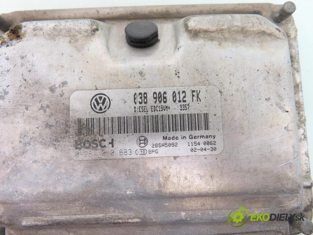 SEAT LEON (1M1) HB 2002 81,00 1.9 TDI - ASV 1896,00 řídící jednotka motora 038906012FK ; 0281010683