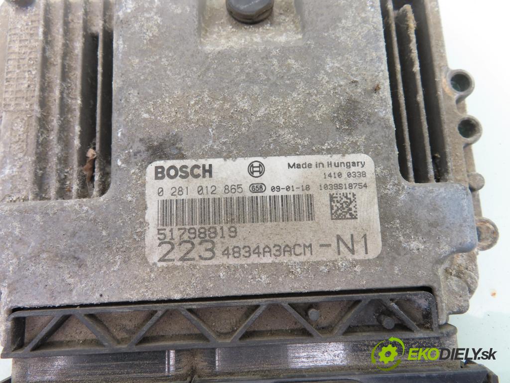 FIAT DOBLO Cargo (223_) KOMBIVAN 2009 77,00 1.9 JTD - 223 A7.000 1910,00 Riadiaca jednotka Motor 0281012865 ; 51798819