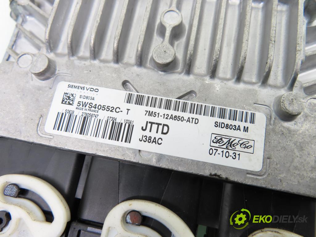 FORD C-MAX (DM2) MINIVAN 2007 100,00 2.0 TDCi - G6DA 1997,00 řídící jednotka motora 5WS40552CT ; 7M5112A650ATD