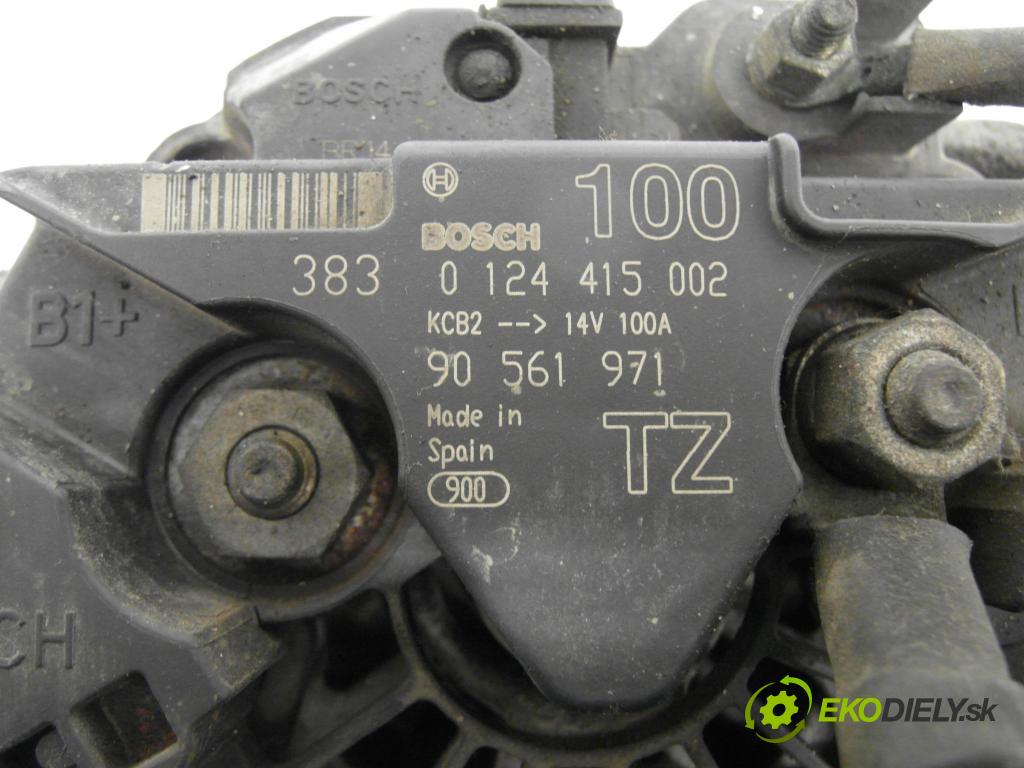 OPEL MERIVA A nadwozie wielkoprzestrzenne (MPV) (X03) MINIVAN 2006 77,00 1.6 - Z 16 XEP 1598,00 Alternátor 0124415002 ; 90561971 (Alternátor)