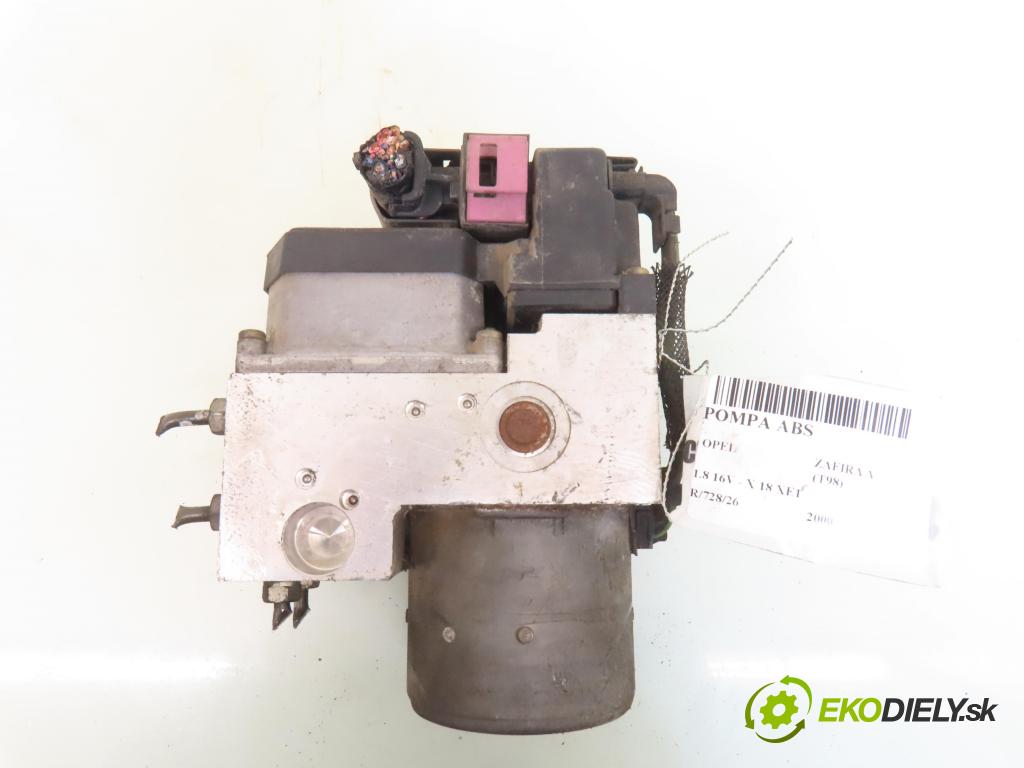OPEL ZAFIRA A Nadwozie Wielkopojemne (MPV) (T98)  MINIVAN 2000 85,00 1.8 16V - X 18 XE1 1796,00 Pumpa ABS 0265220531 ; 0273004363 (Pumpa ABS)